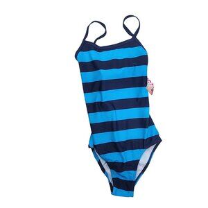 NEW Kanu Surf Girls' One Piece Swimsuits Navy/Aqua Layla One-Piece Size 12‎ NWT